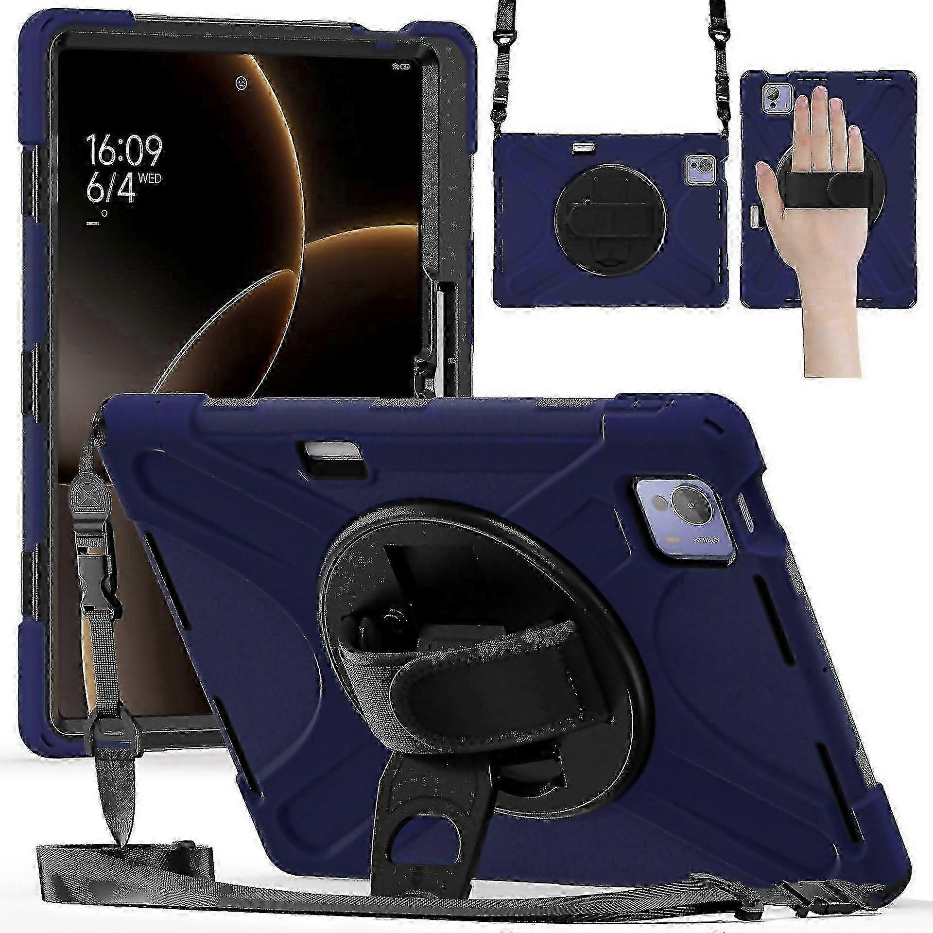 For Rotatable Holder Silicone Hybrid Pc Tablet Case With Shoulder Strap Easy To Clean And Maintain