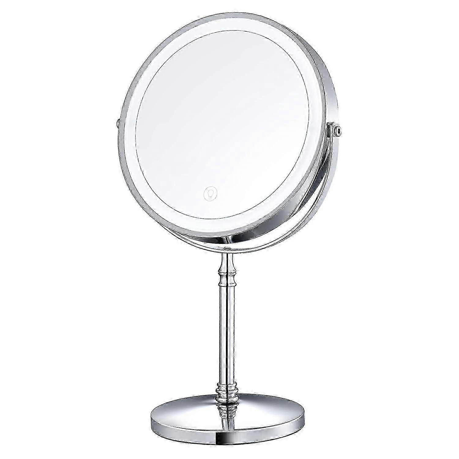 8 Lighted Makeup Mirror  10x Makeup Mirror With Lights  Double Sided Dimmable Magnifying Mirror With Light  Rechargeable And Brightness Adjustable  Co