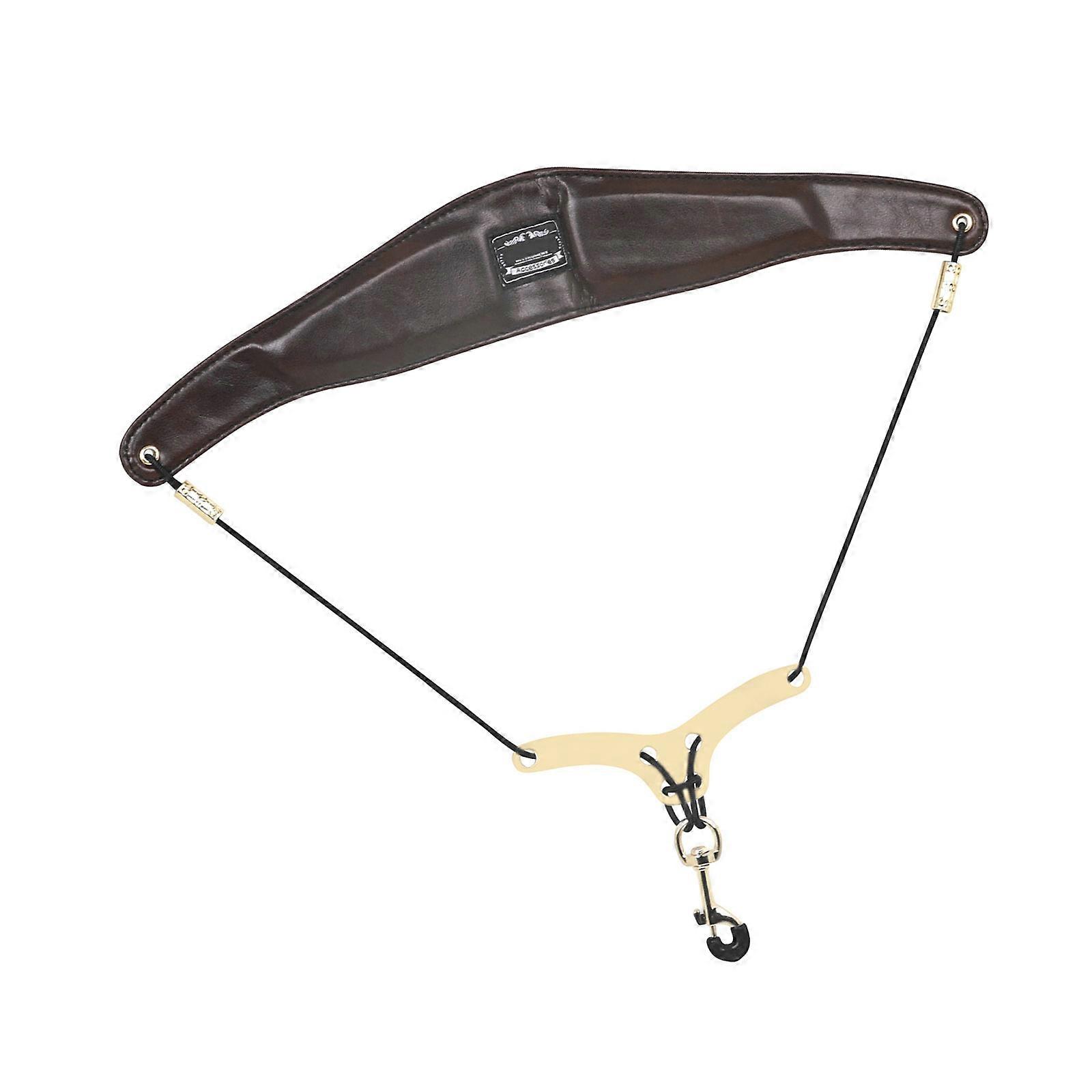 עור PU מתכוונן אורך צוואר רצועת מרופד סקסופון צוואר רצועת רתמות החלפת סקסופון צוואר רצועת קל לשימוש חום