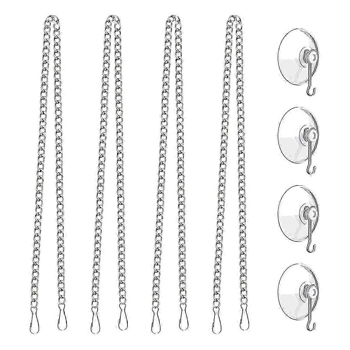 Stained Glass Window Hanging Chain with Suction Cup Hooks