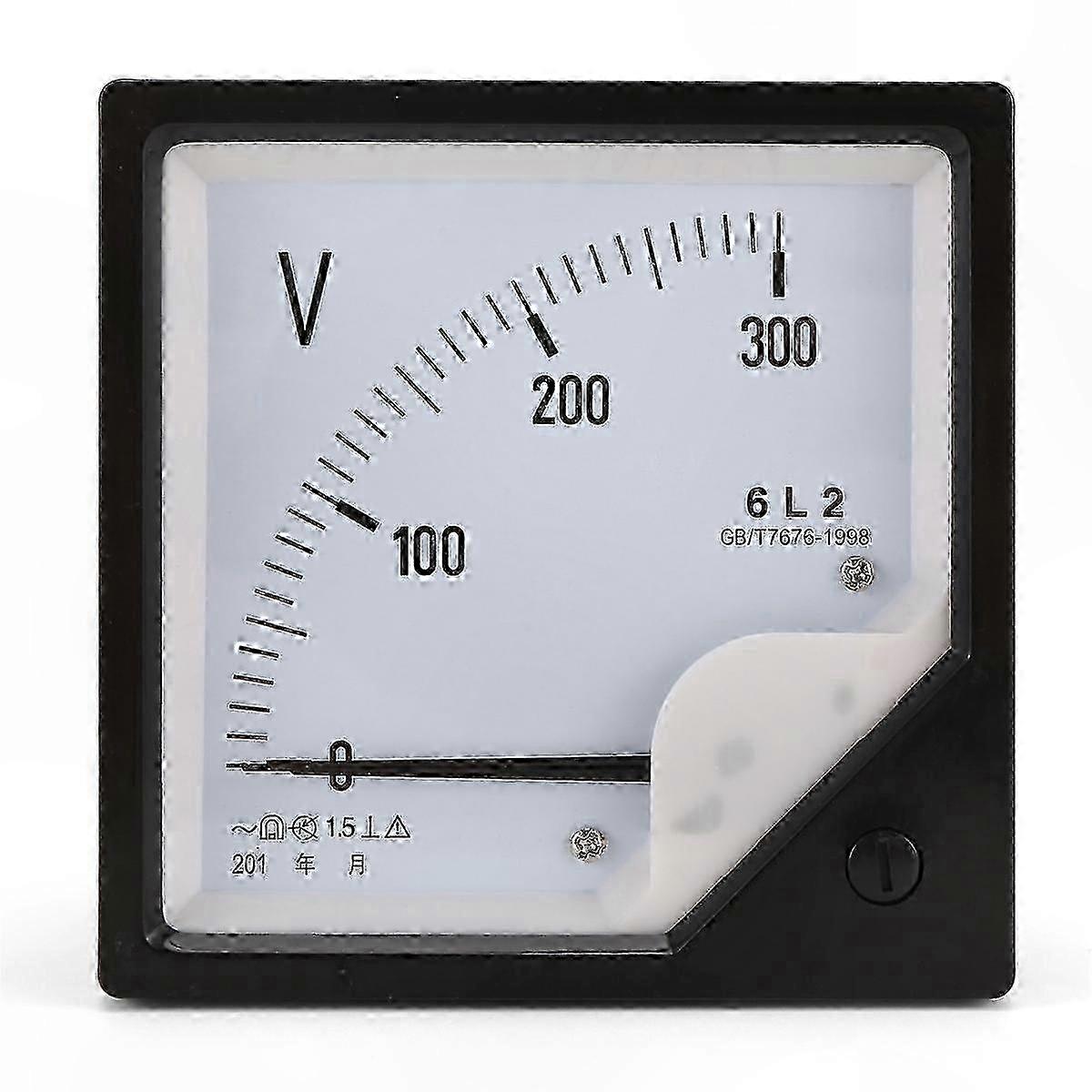 AC 300V Mechanical Voltmeter Pointer Type Voltage Meter 6L2 Header