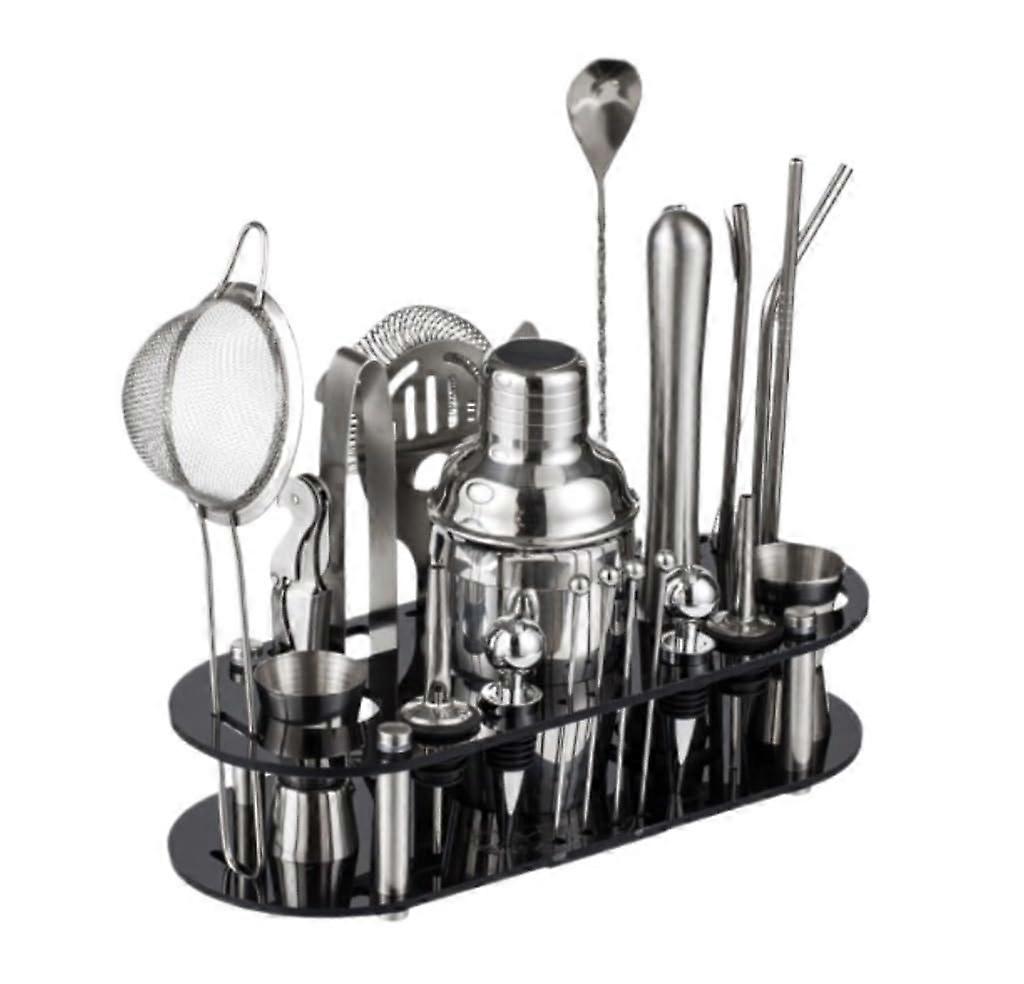Cocktail Shaker Set 23 Piece Bartender Kit with Acrylic Stand for Home Bar Mixing Tools