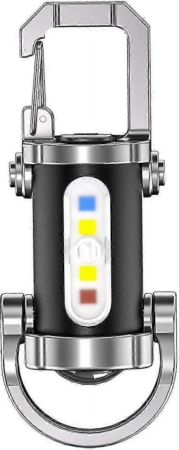 Rechargeable LED Torch with Power Bank, Mini Keychain Flashlight, Waterproof Emergency Pocket Light, Standard Torches Key Ring Flashlight for Outdoor,