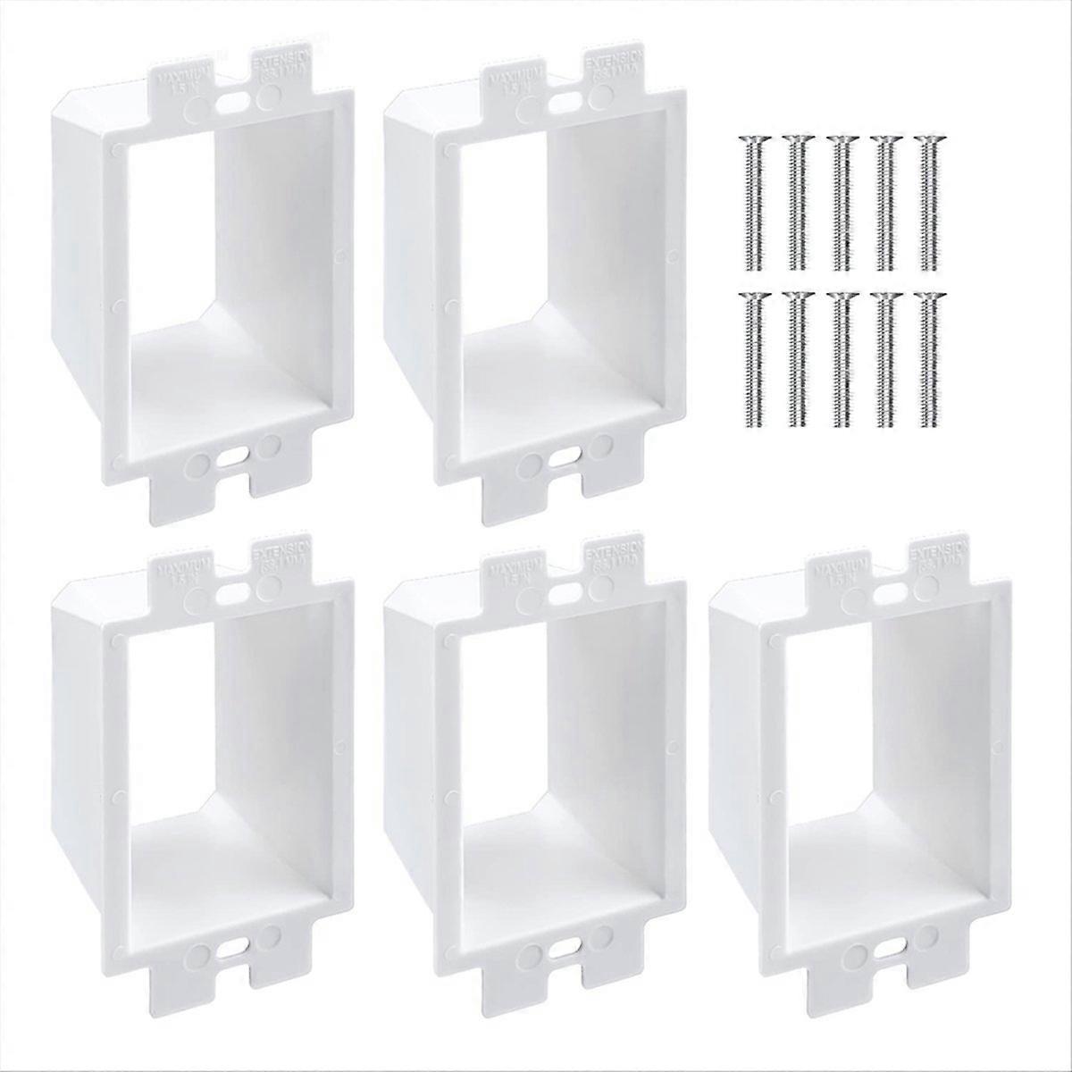 5PCS -2 Electrical Outlet Box Extenders with 10PCS Screws