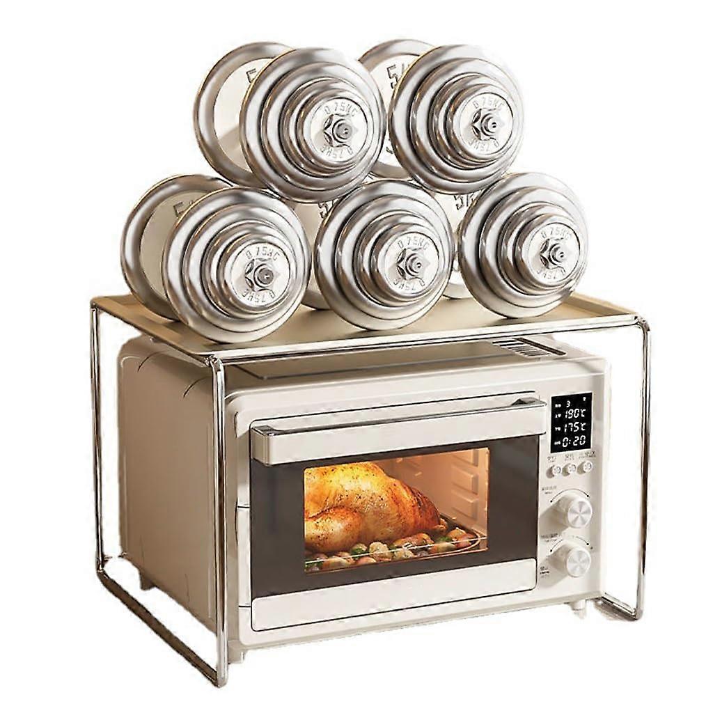 Microwave Oven Rack 2 Tier Adjustable Shelf Kitchen Counter Organizer for Toaster and Rice Cooker