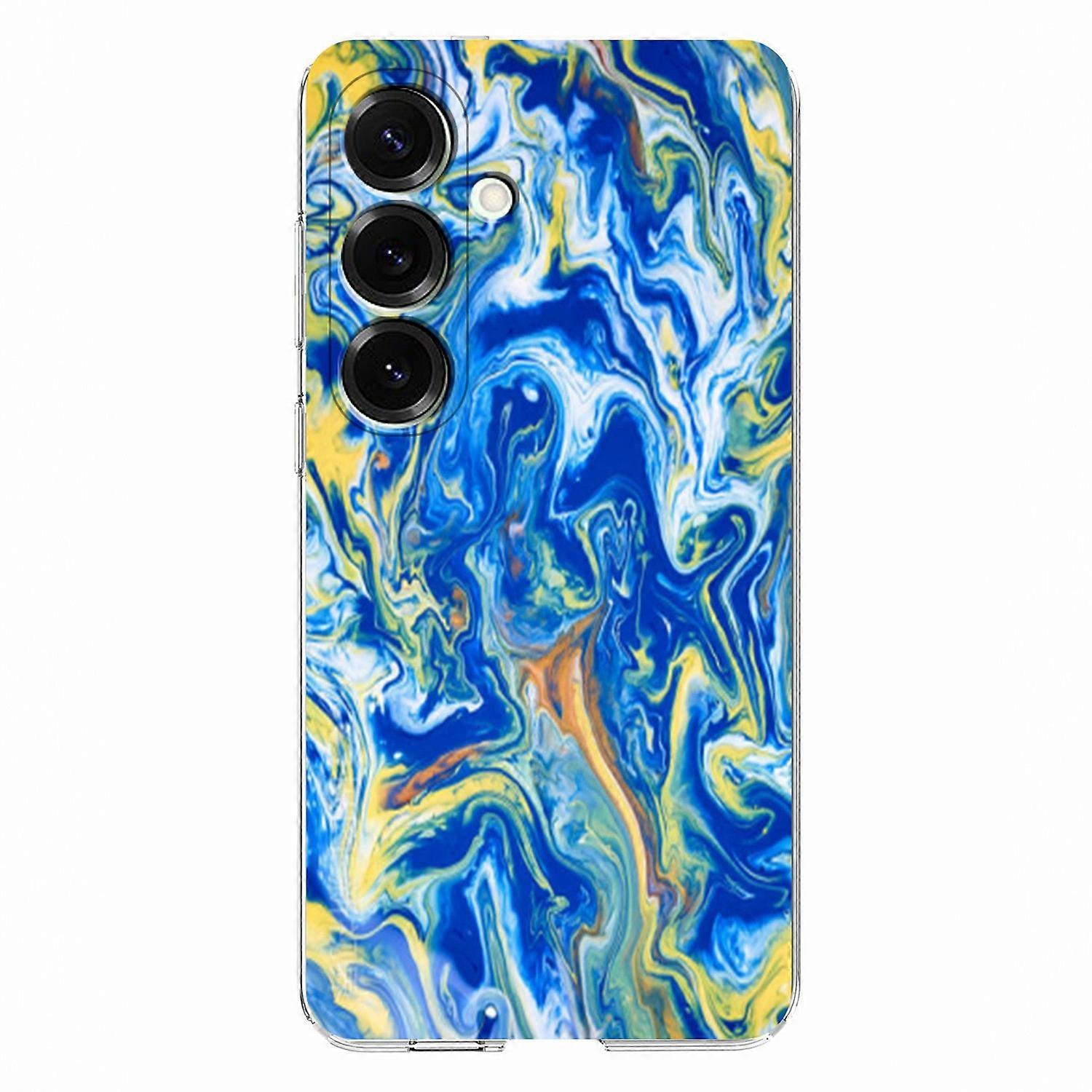 For Samsung Galaxy S26+ Case Marble Pattern Printing Soft TPU Phone Cover - Sky Blue