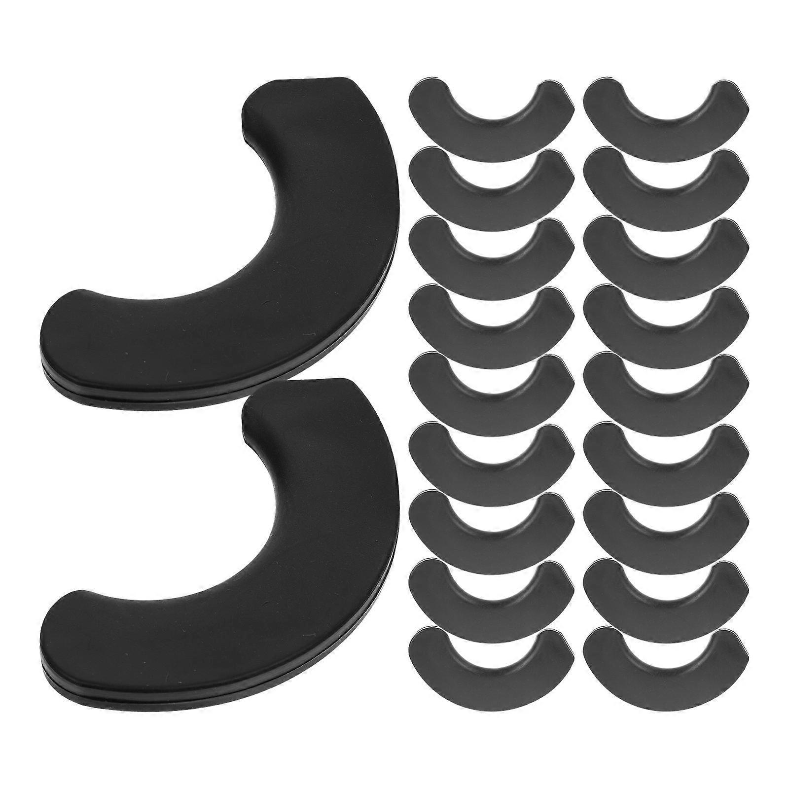 20 قطعة مفيدة حاملي الدمبل الدمبل صدمات منصات أدوات اللياقة البدنية (أسود)