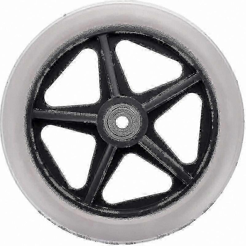 2-Pack 6" Non-Slip Rubber Front Wheels for Wheelchairs and Rollators Universal Replacement Casters Durable and Smooth Rolling