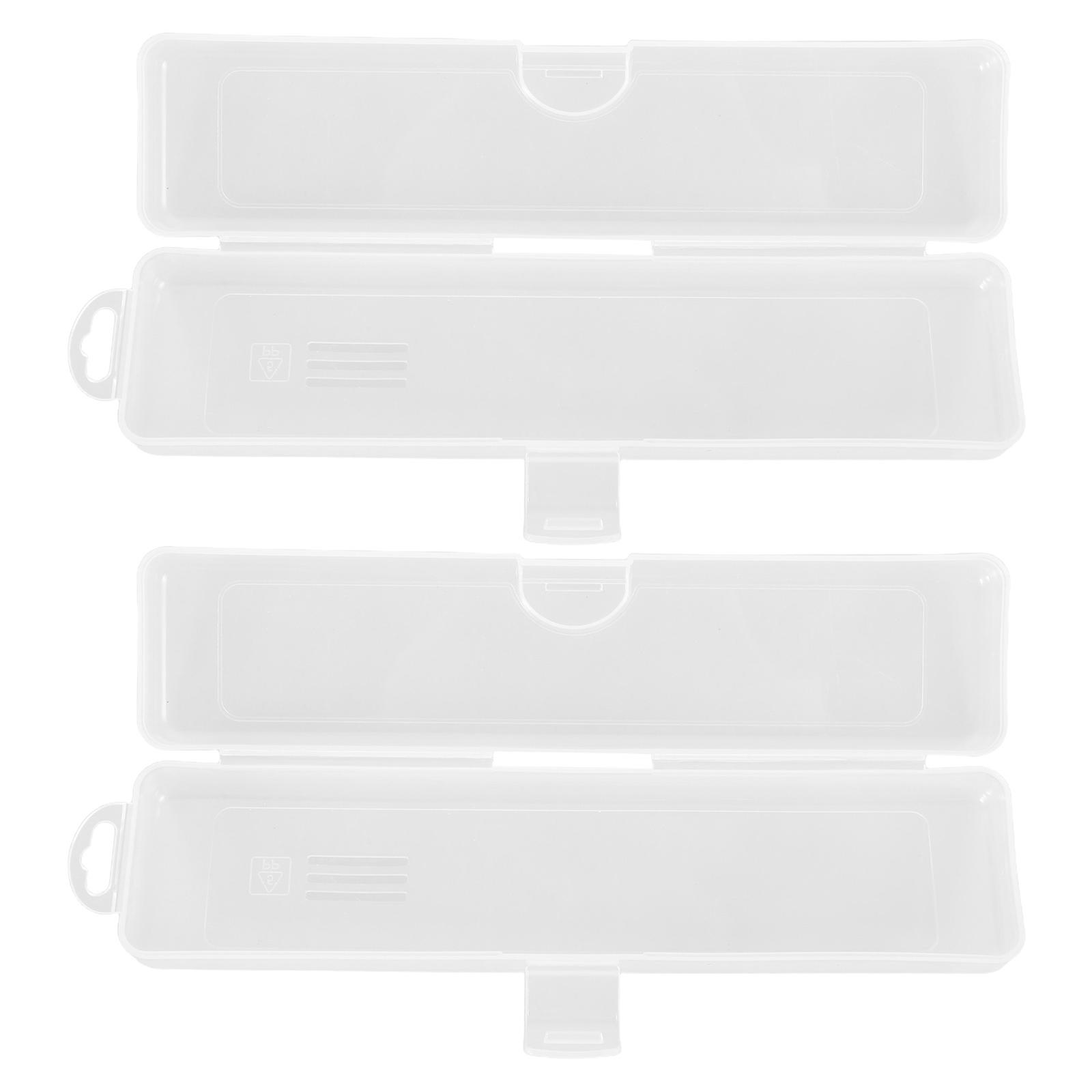 Transparent Portable Makeup Brush Holder for Storage 6Pcs with Lid