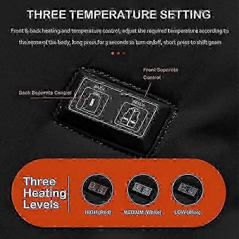 Chaleco calefactable para mujer con 9 zonas de calefacción, chaleco de carga USB