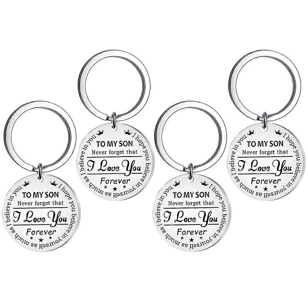 Stainless Steel Keychain Accessories 8 Pcs Key Rings Simple Elegant Design Suitable For Daily Use