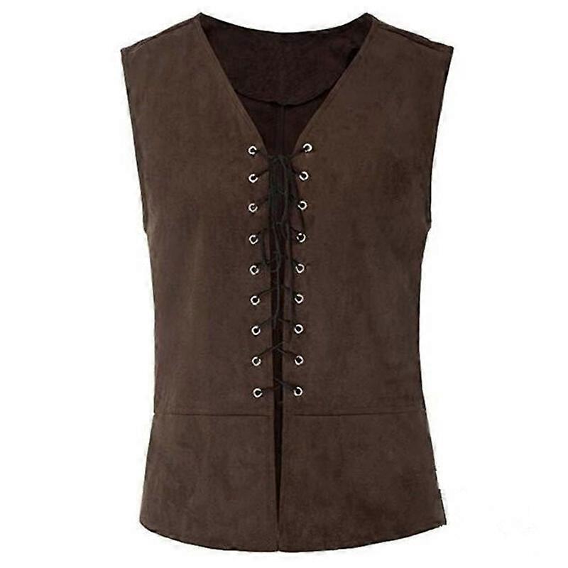 Men Steampunk Plus Size Carnval Medieval Renaissance Gothic Pirate Vest