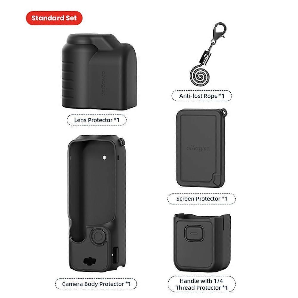 Silicone Protective Case Screen Protective Case Lens Protective Case Threaded Handle Protective Case Sports Camera Accessories For DJI Osmo Pocket 3