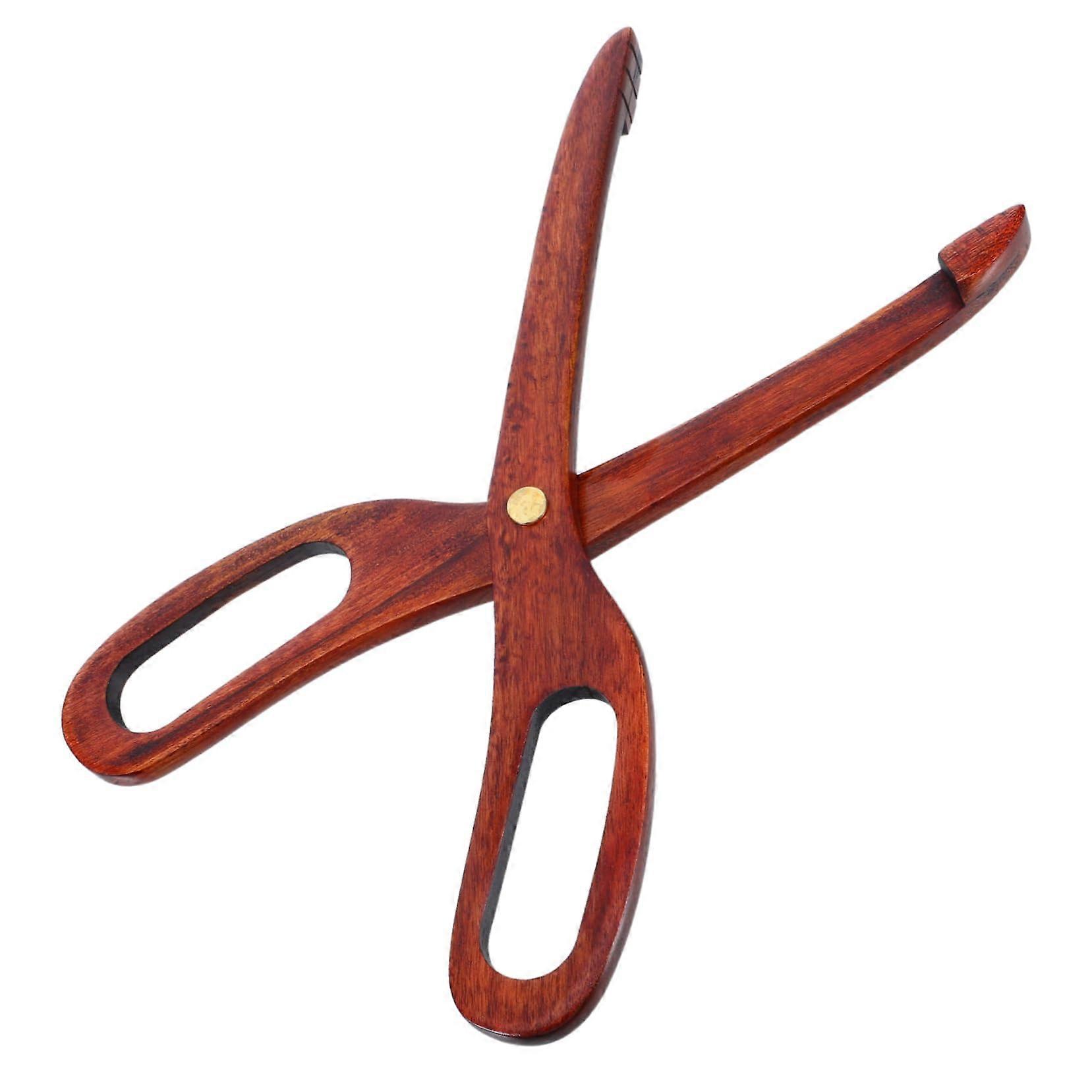 Wooden Serving Tongs with Elegant Minimalist Design for Bread, Toast, Salad and Buffet Parties