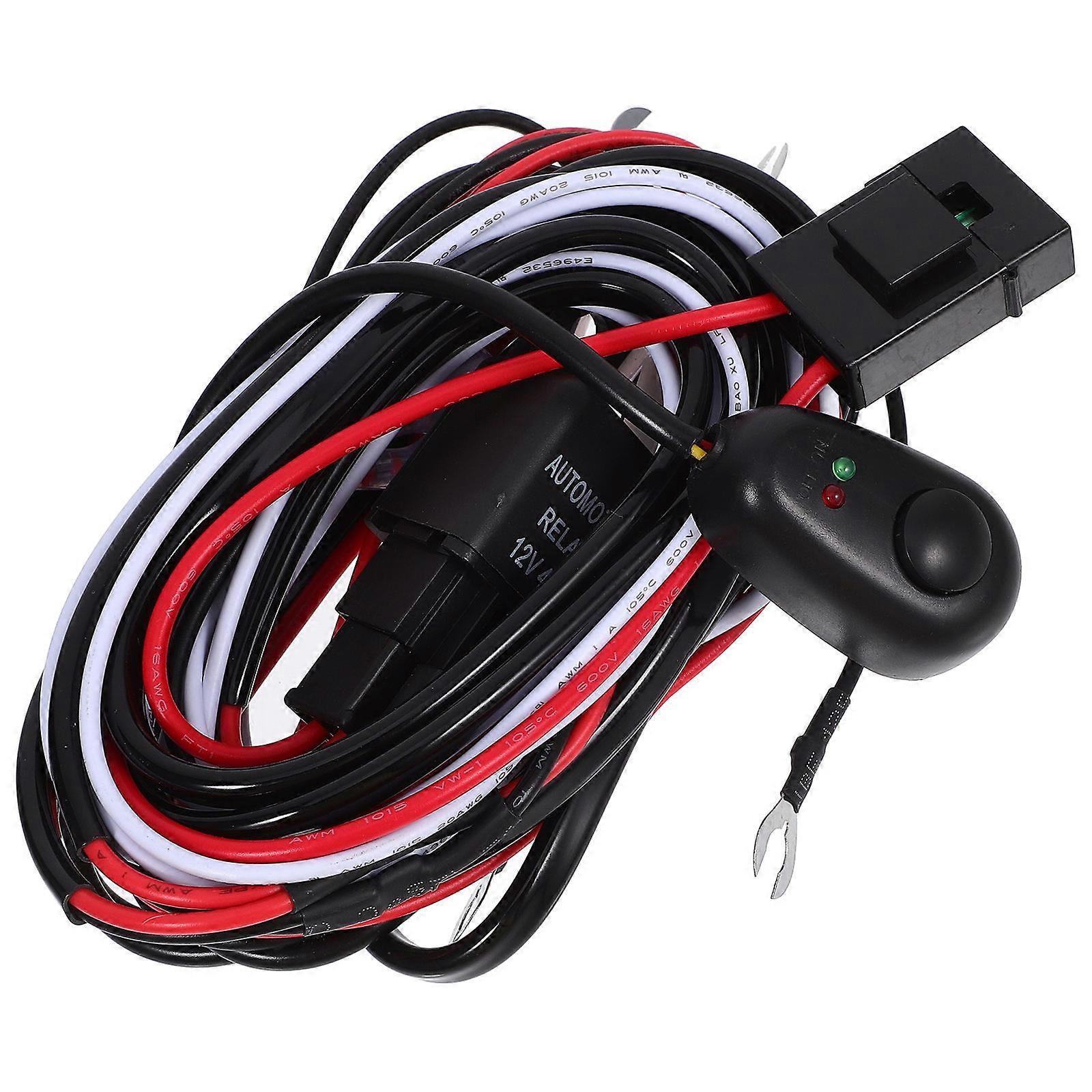 Automotive Work Light Wiring Harness Kit with Fog Light Switch 1Set