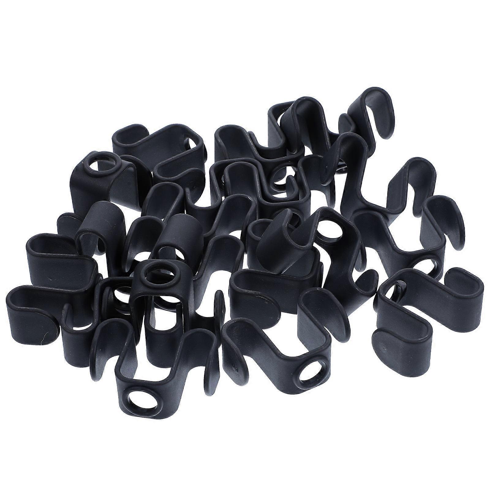 Clothes Hanger Connector Hooks for Wardrobe Organization 20Pcs Grey ABS