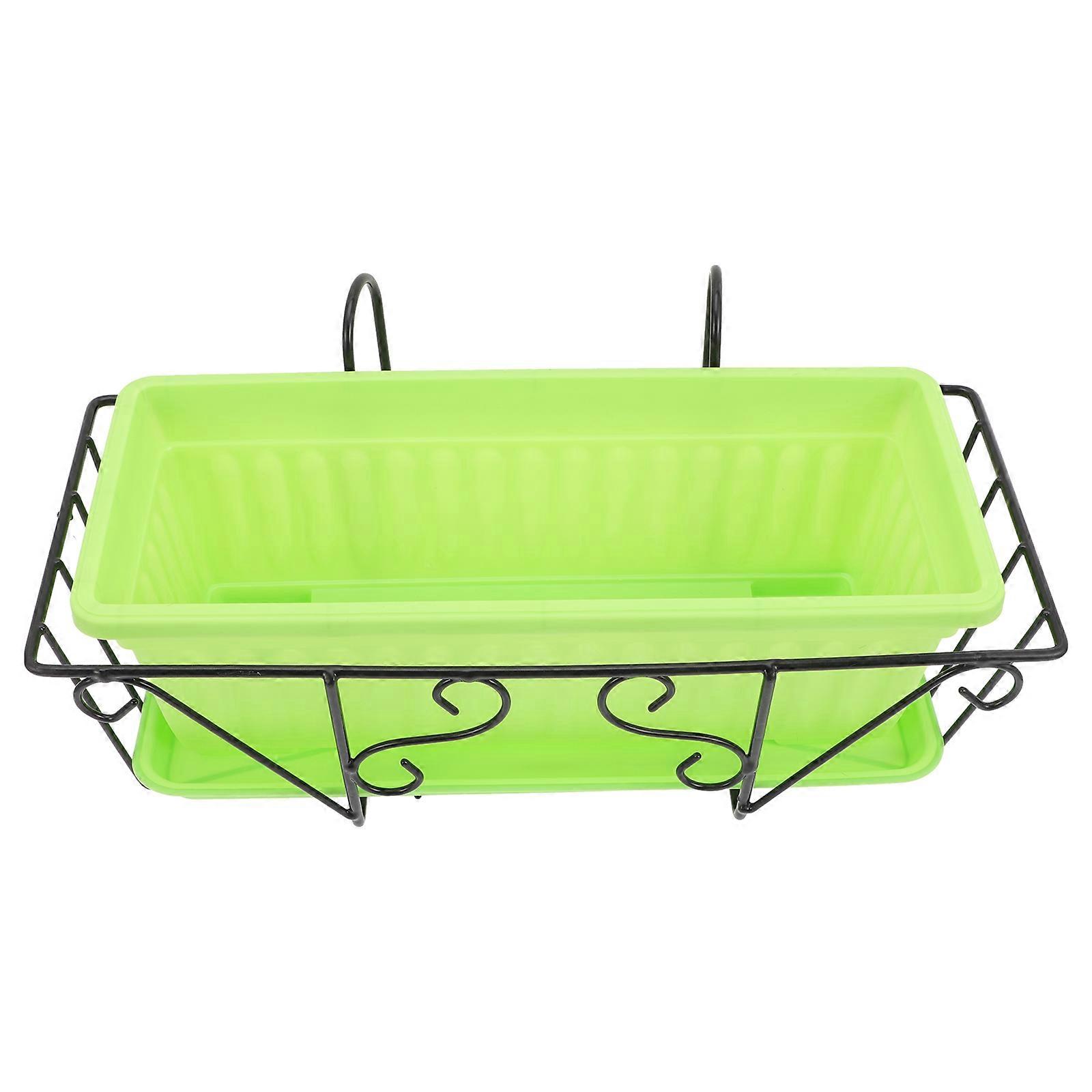 Vegetable Planting Pot Rectangular Suspension Hanging for Home 1Set