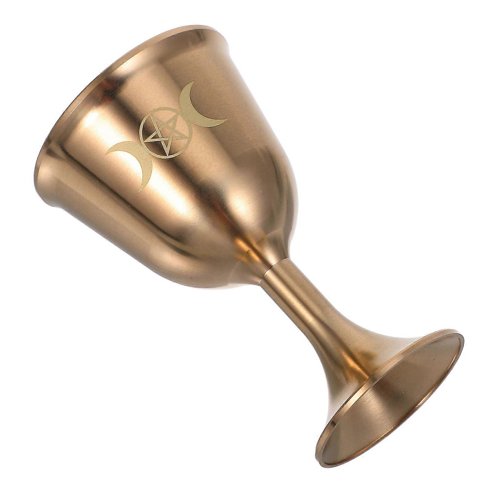 Yellow Brass Cup Copper Goblet for Tabletop Use