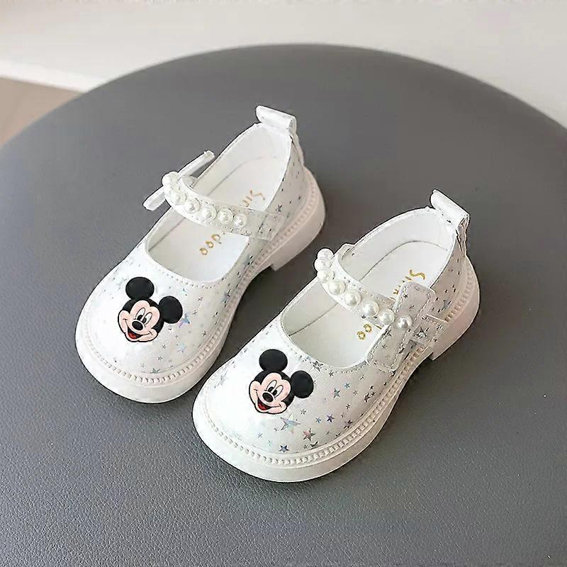 Disney kids Baby Princess Shoes Mickey Mouse Girl Princess Leather Shoes Non-slip Soft Bottom Sandals Spring fall Toddler shoes
