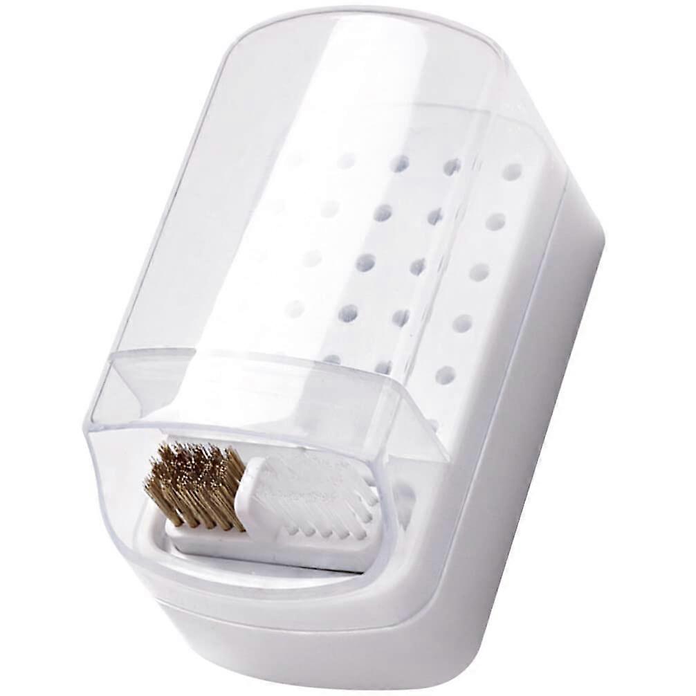 Nail Drill Bit Holder with Cleaning Chamber, 3/32 Inch Organizer Box, Clear Display Case