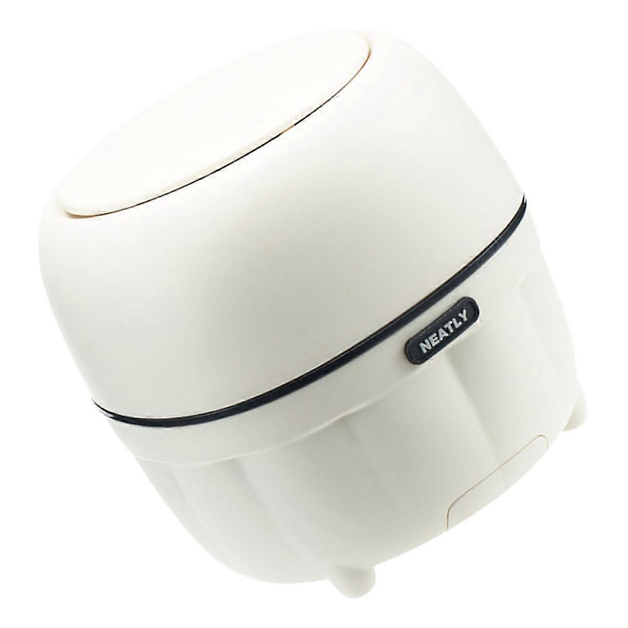 Mini Desk Trash Can with Lid, Compact Desktop Garbage Bin, Easy Clean and Press Lid Design