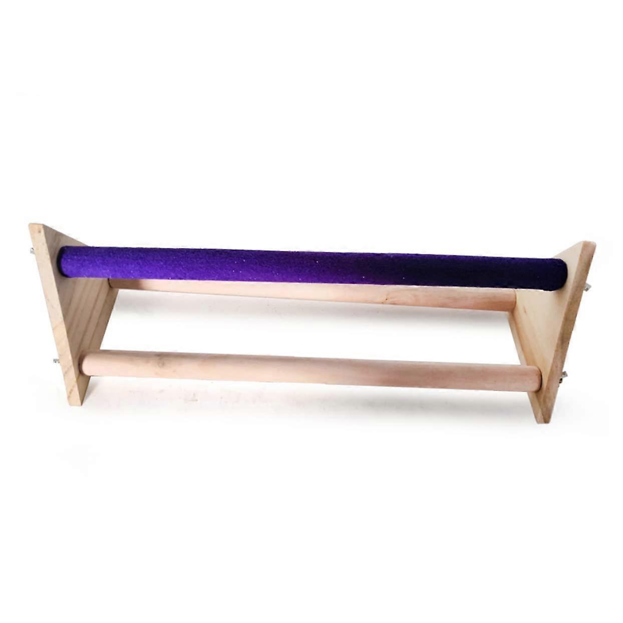 Wooden Parrot Perch Stand for Cage, Triangle Ladder Bird Training Platform, Random Color