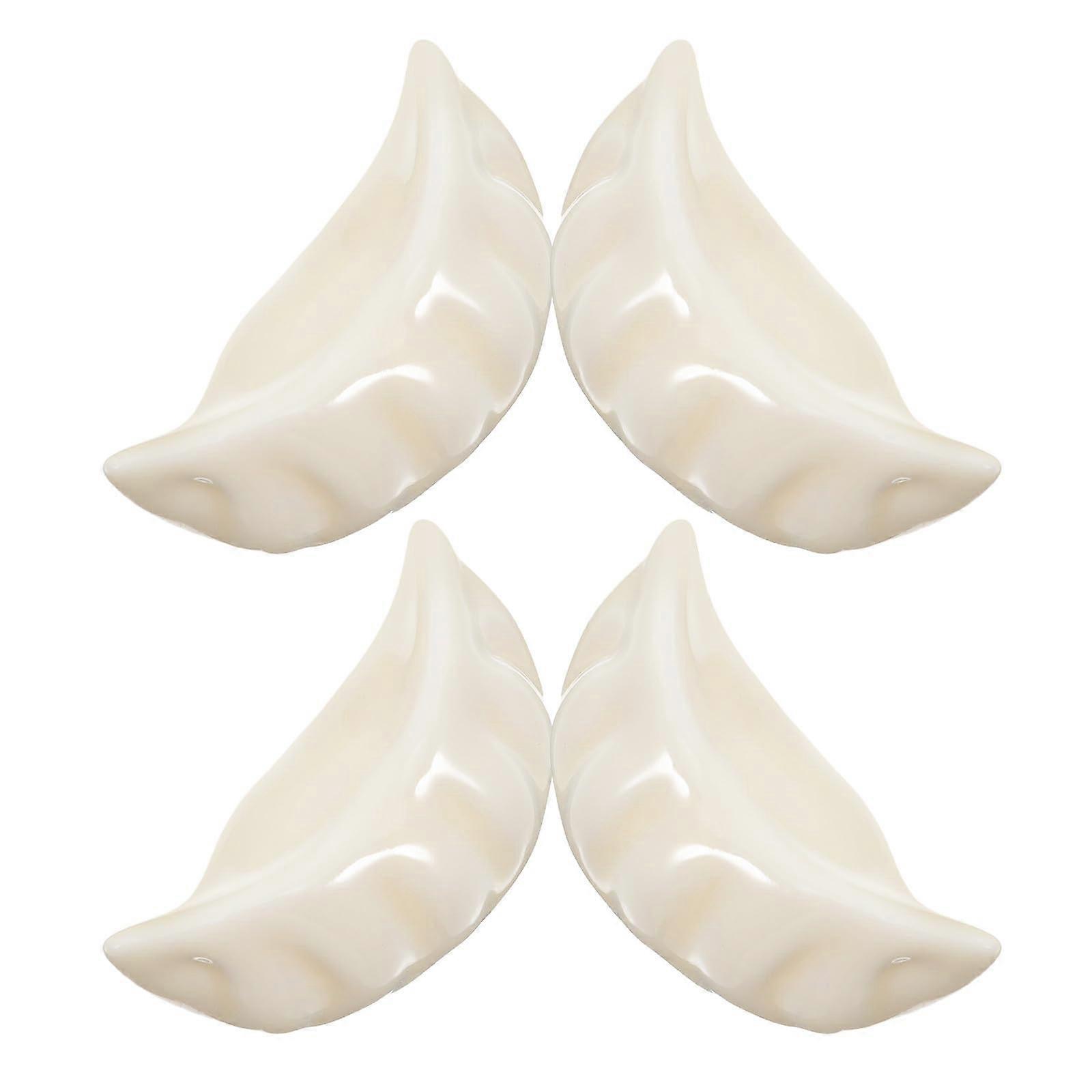 Ceramic Chopstick Rests Set White Holders Durable Design for Home Restaurant Dining Elegance