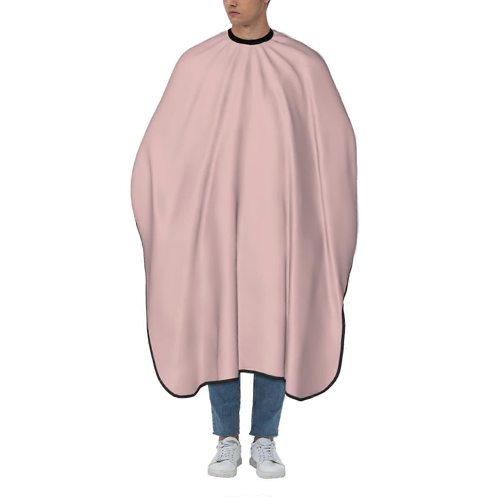 Professional Salon Barber Cape with Adjustable Snap Neckline, Full Coverage, Lightweight Pink 55x66