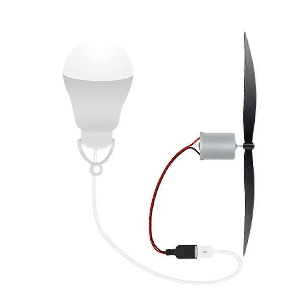 Wind Turbine Generator Kit with USB LED Light for DIY Renewable Energy Learning and Students