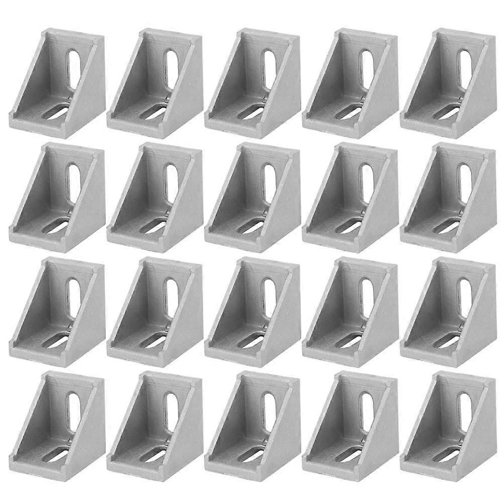 Aluminum Profile 2 Hole L Shape Outdoor Bracket 20 Pack Durable Adjustable Angle Connector