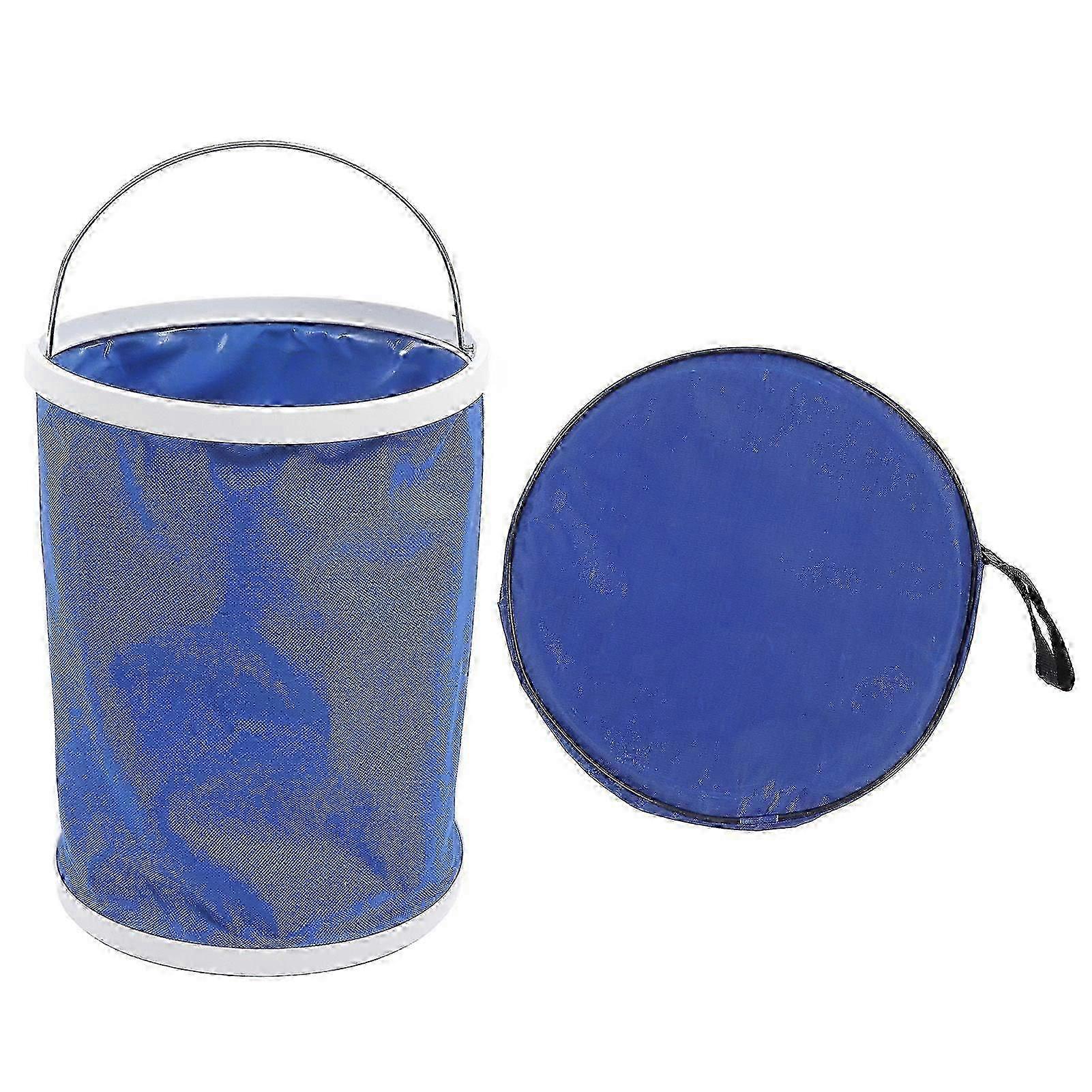 Foldable 13L Large Capacity Portable Collapsible Water Container with Storage Bag Blue