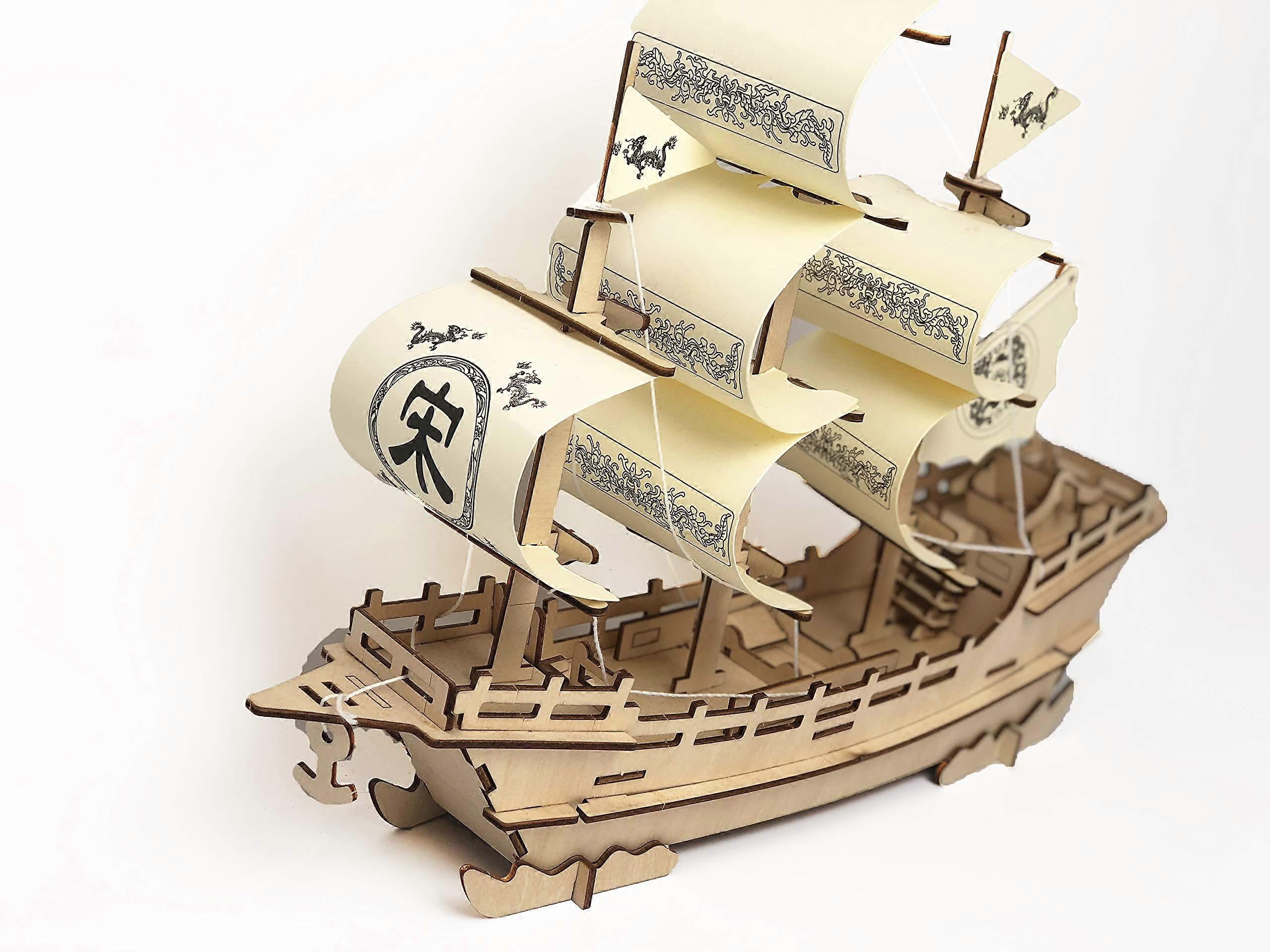 Wooden 3D Puzzle DIY Model  Kit Creative Building Challenge DisplayReady for Adults