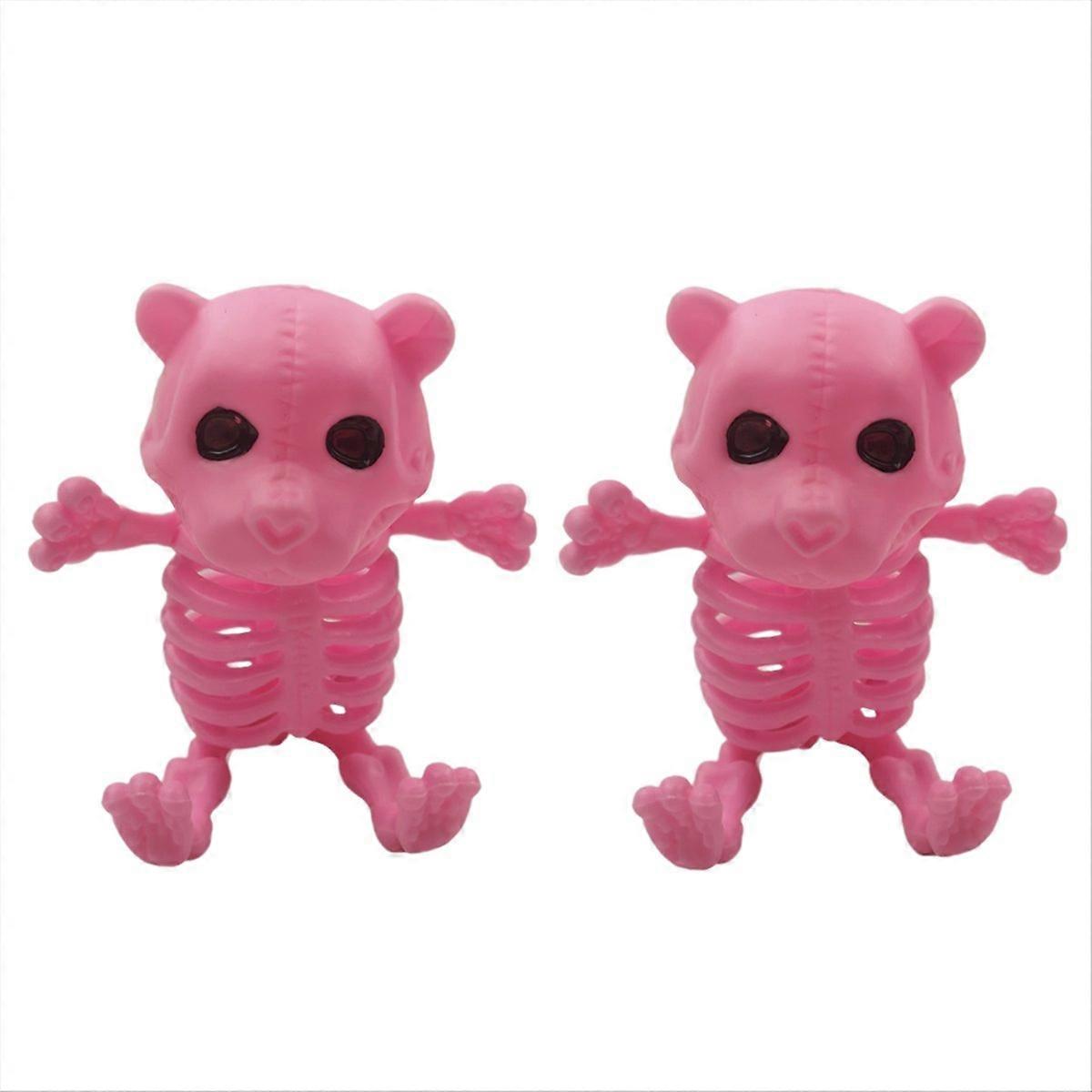 Home decoration items charming bear skeleton table decoration pink