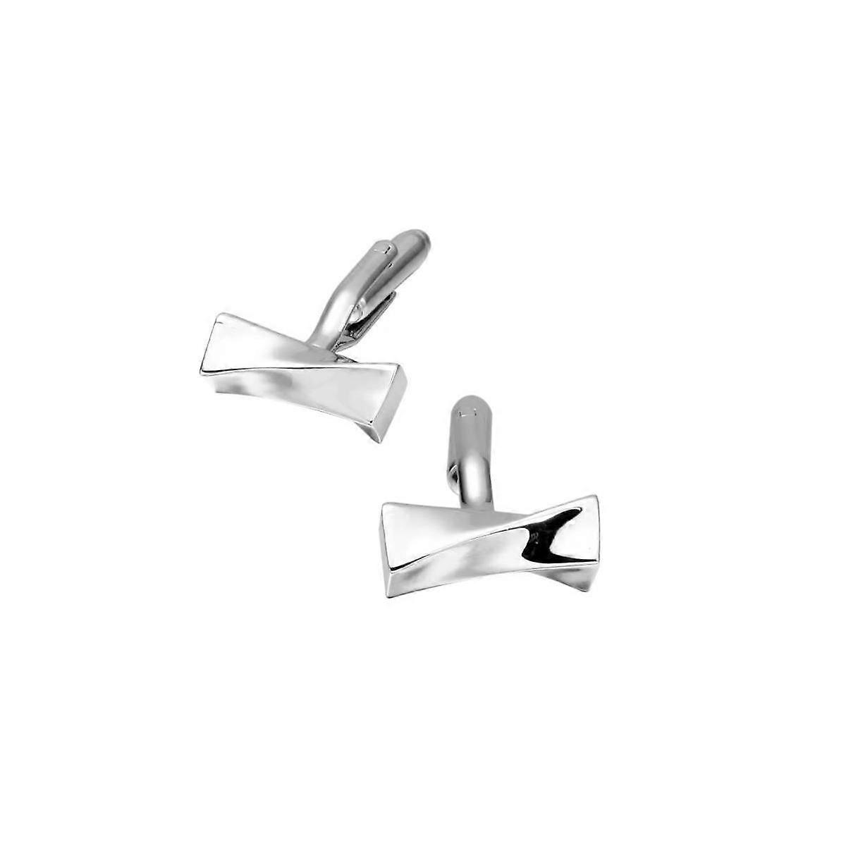 Silver Cufflinks Unique Twist Design Premium Quality Charles William