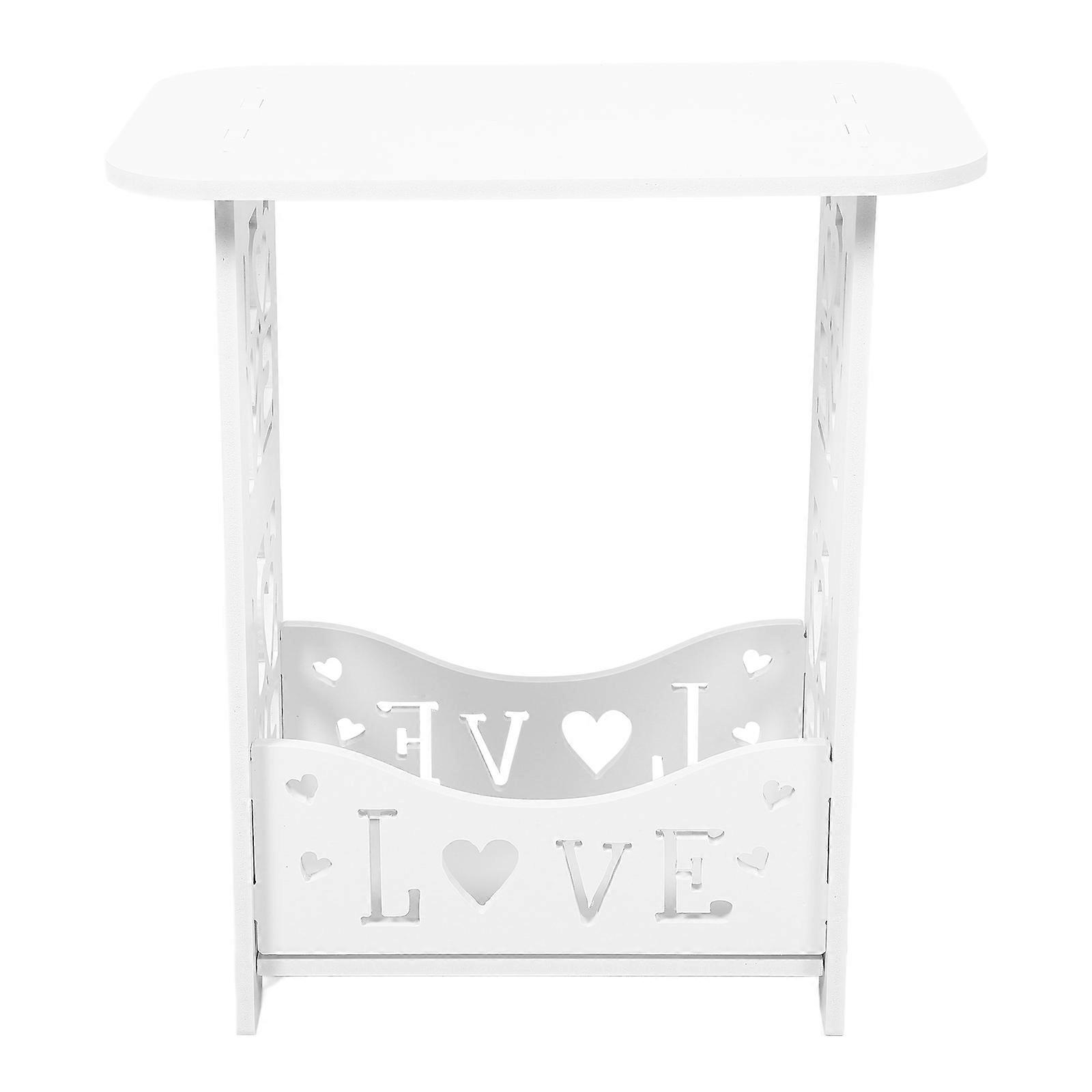 Wooden Bedside Table for Storage White Bed Side Night Stand Table