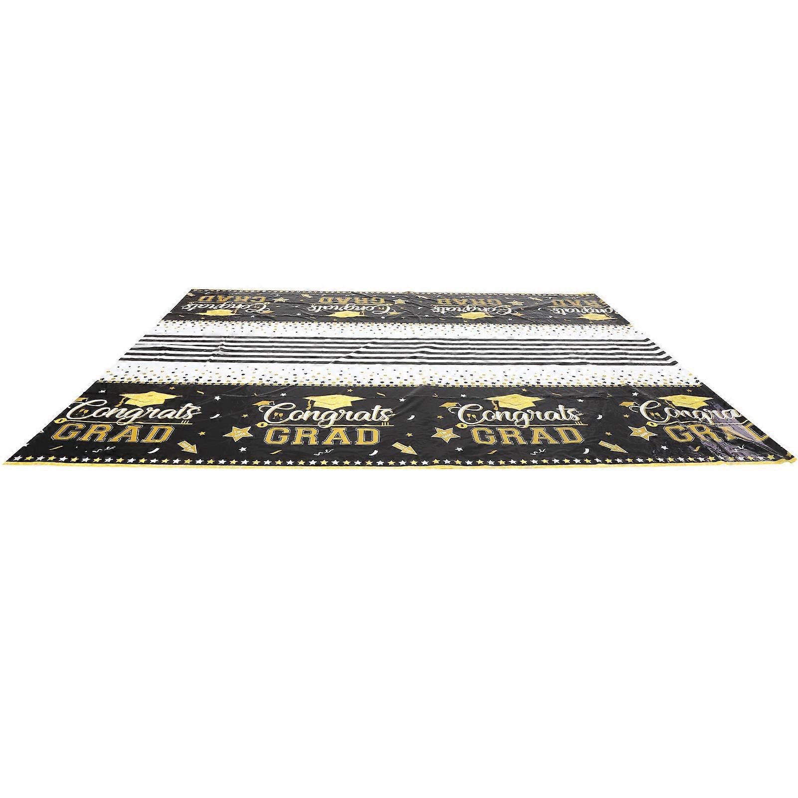 Graduation Decoration Table Cover Rectangle for Dinner Use 3Pcs Set