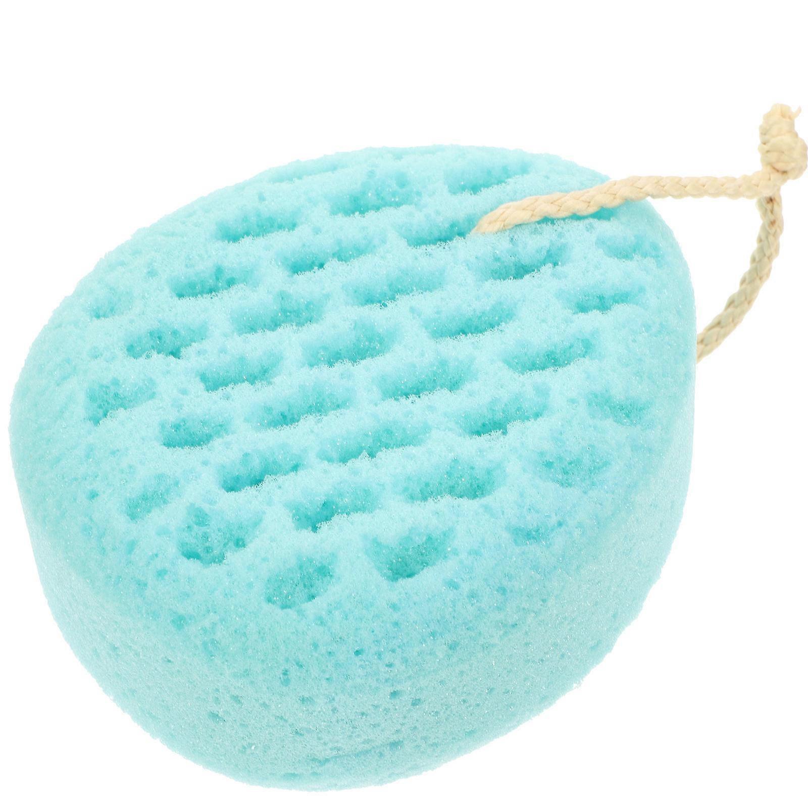 Bath Scrubber Sponge Reusable Body Sponge for Bath Use 3Pcs Blue