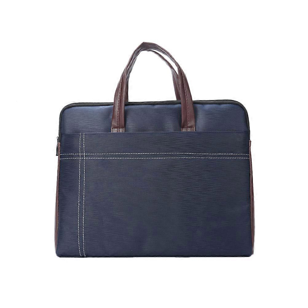Business Document Bags Portable File Folder with Zipper Dark Blue Capacity
