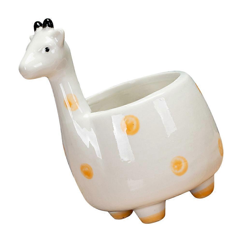 Adorable Plant Flower Container Ceramic Giraffe for Decor 5Pcs Pack