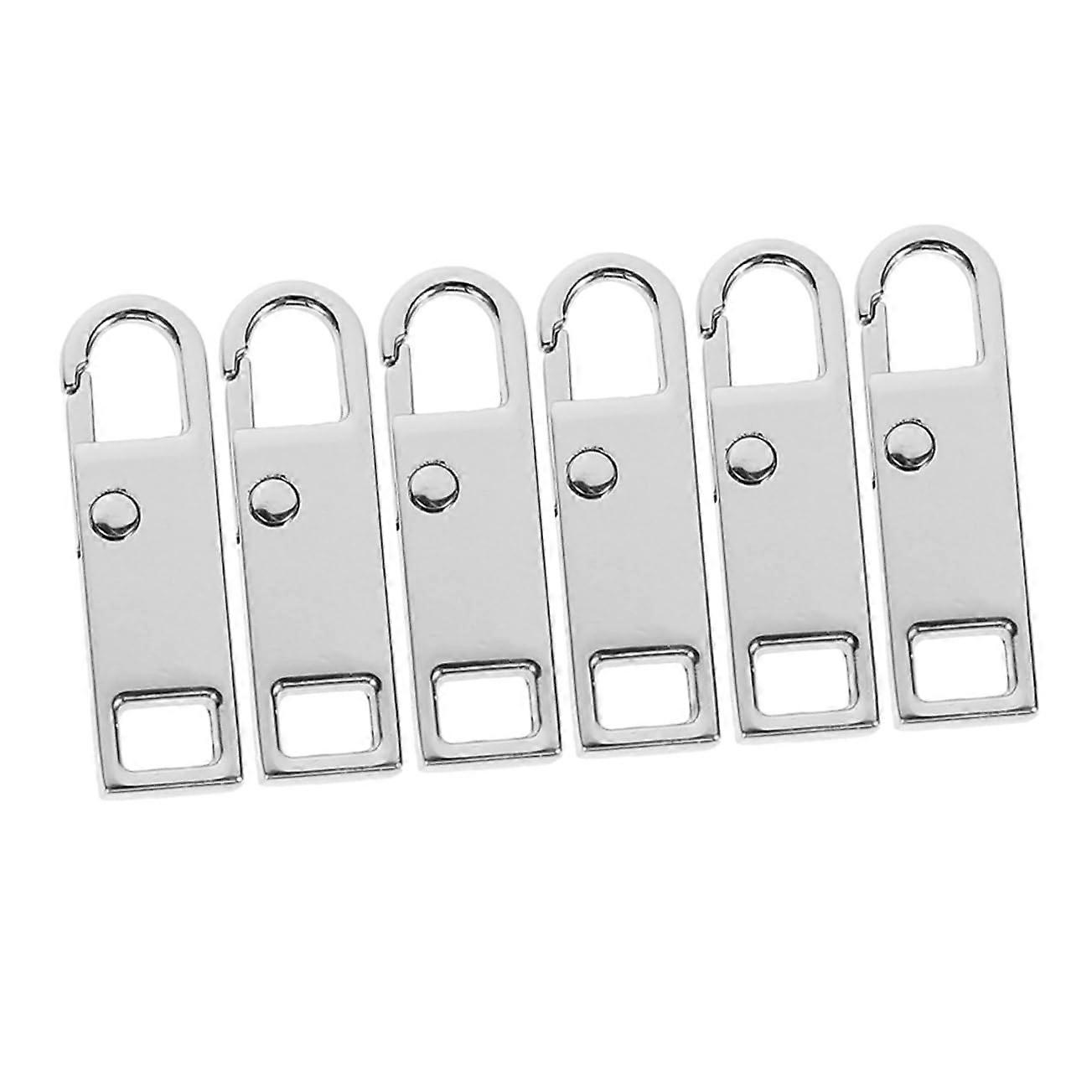 Zipper Pull Replacement 6 Pack Durable Metal Tabs for Backpacks Quick  Tool