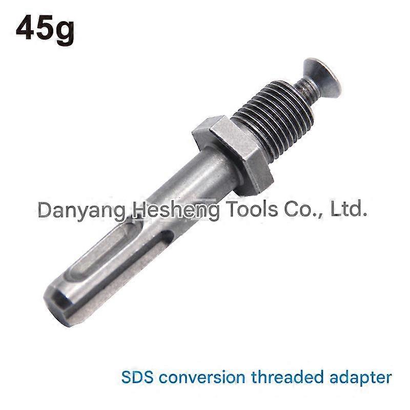 SDS Plus Electric Hammer Conversion Adapter, Two Pit Two Slot Threaded Connector
