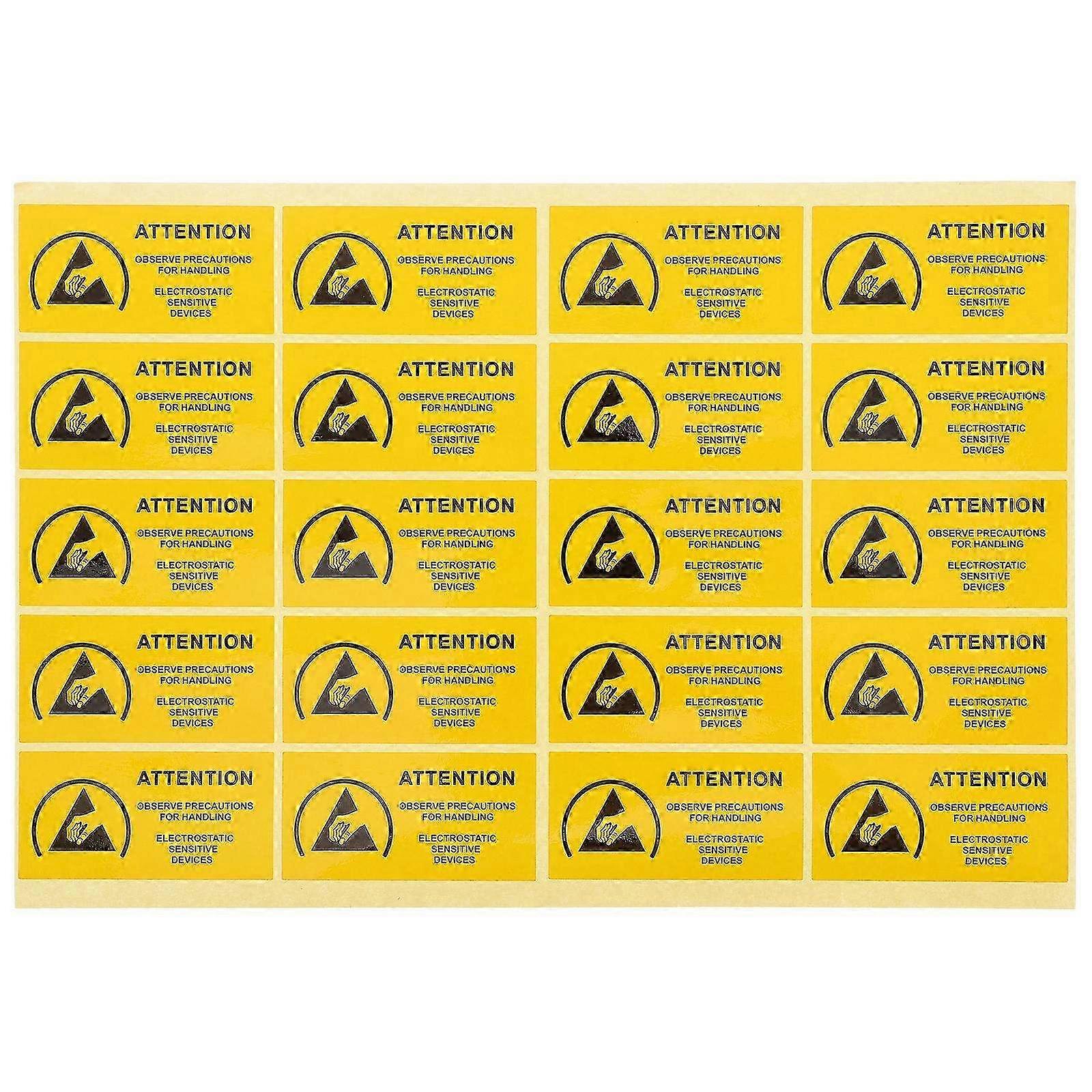 450 Pcs Cool Logo Stickers Esd Device Sticker Static Warning Labels