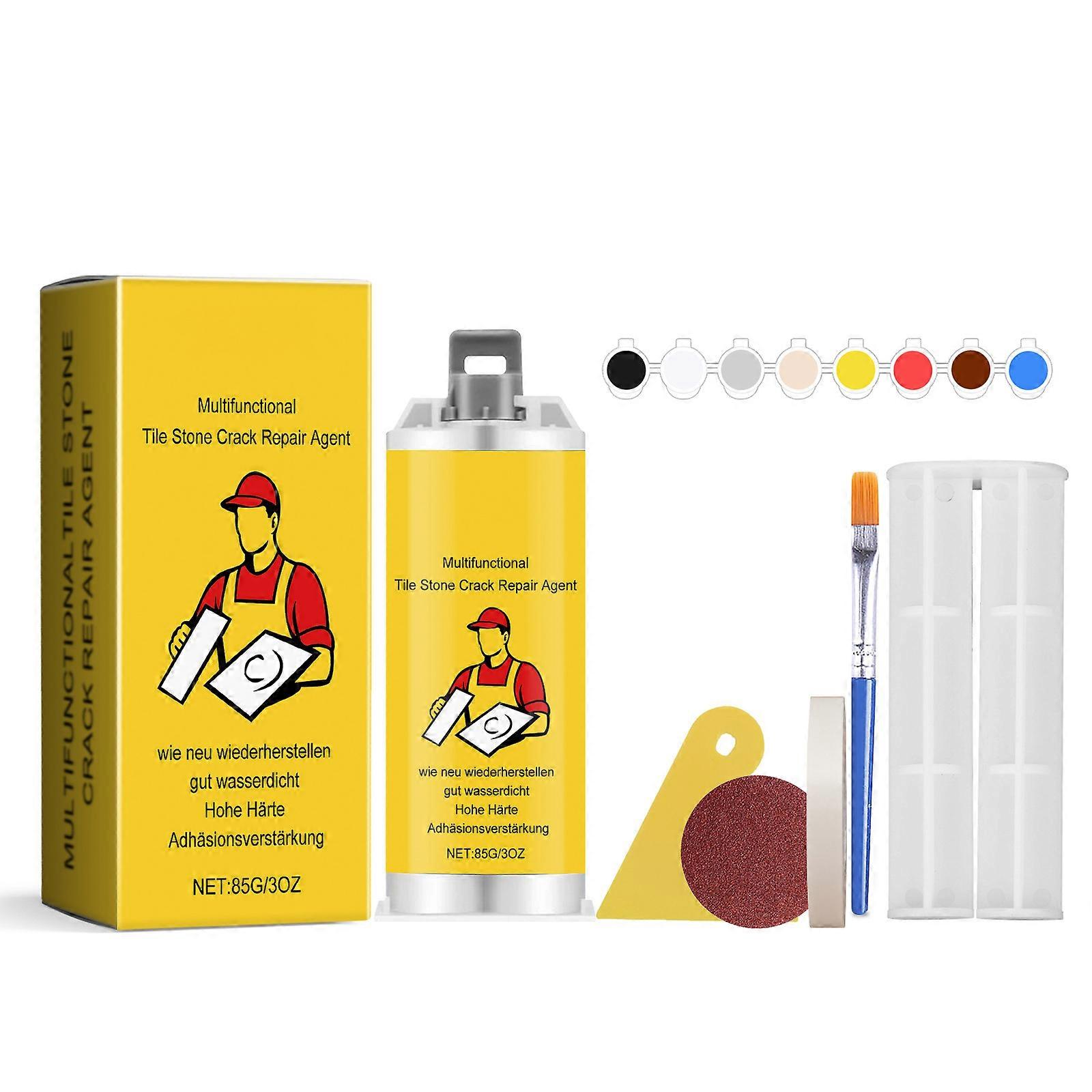 Kit de rénovation de carrelage à séchage rapide, pâte de réparation pour fissures de carrelage en céramique, pour la restauration de sols, murs et plans de travail, multicolore