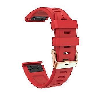 20mm Silicone Quick Release Watch Band Strap with Rose Gold Buckle for Garmin Fenix 6S 5S Plus