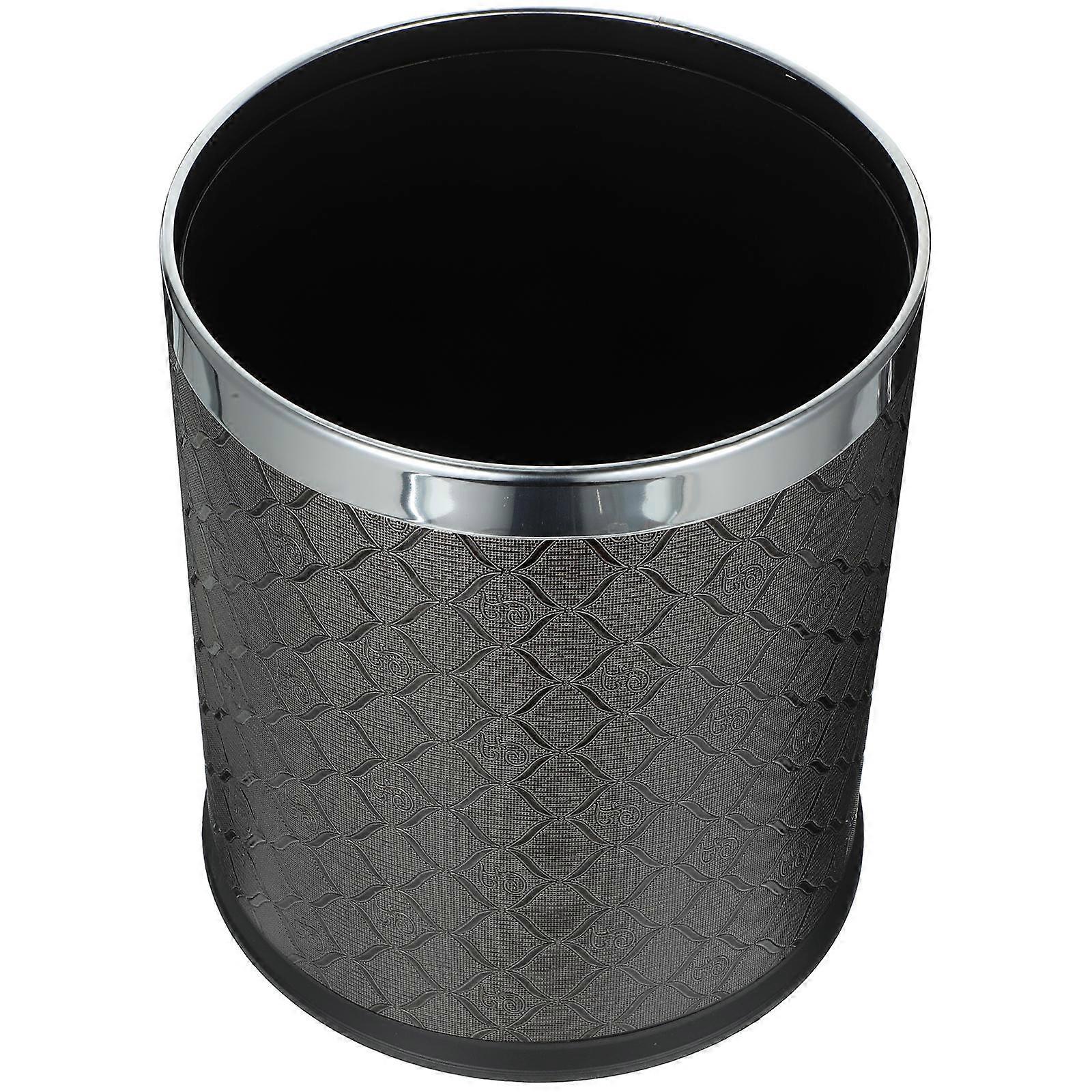 Kitchen Garbage Can Plastic for Storage Use Black Waste Bin