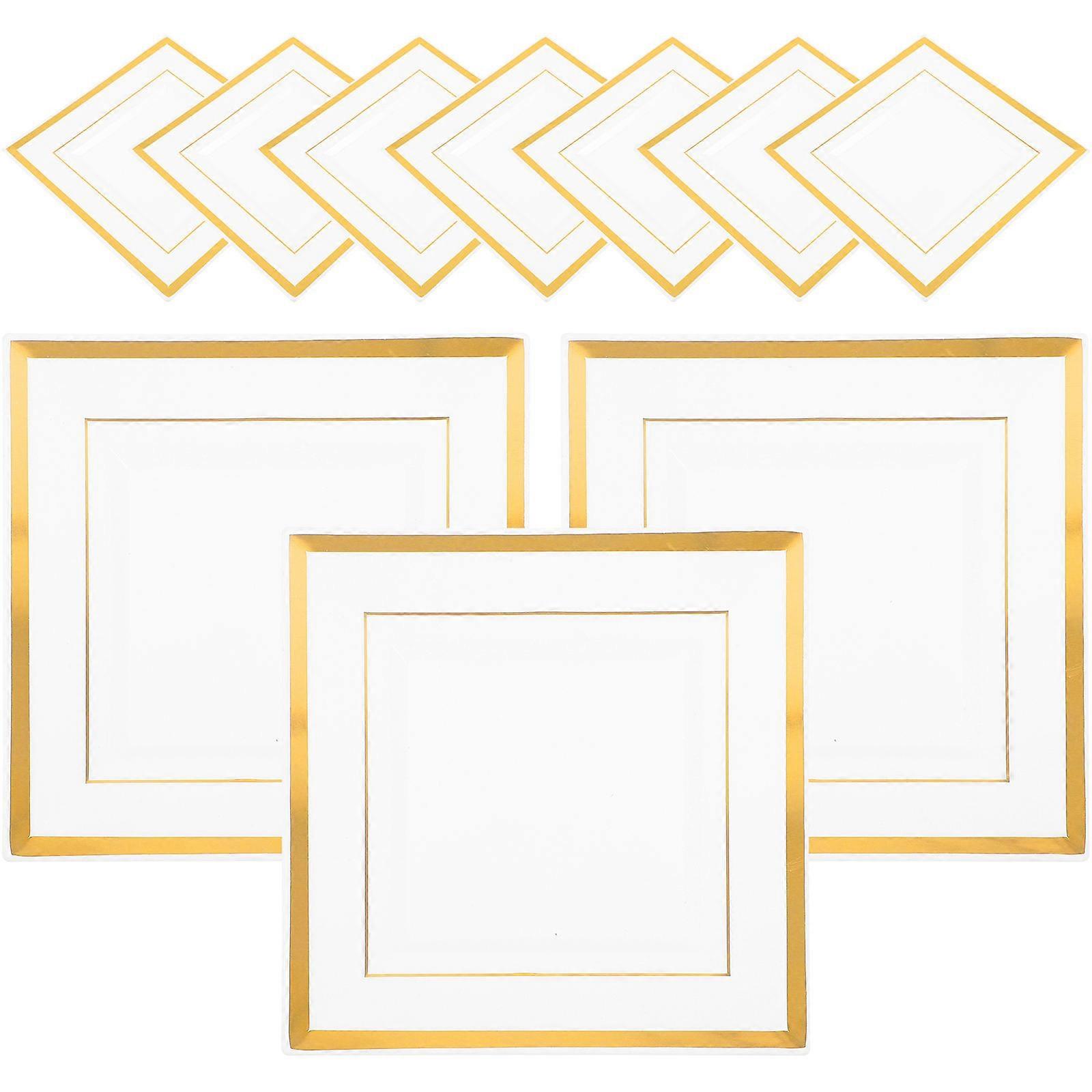 Plastic Plate Square Tea Tray for Serving 10Pcs Multi Color