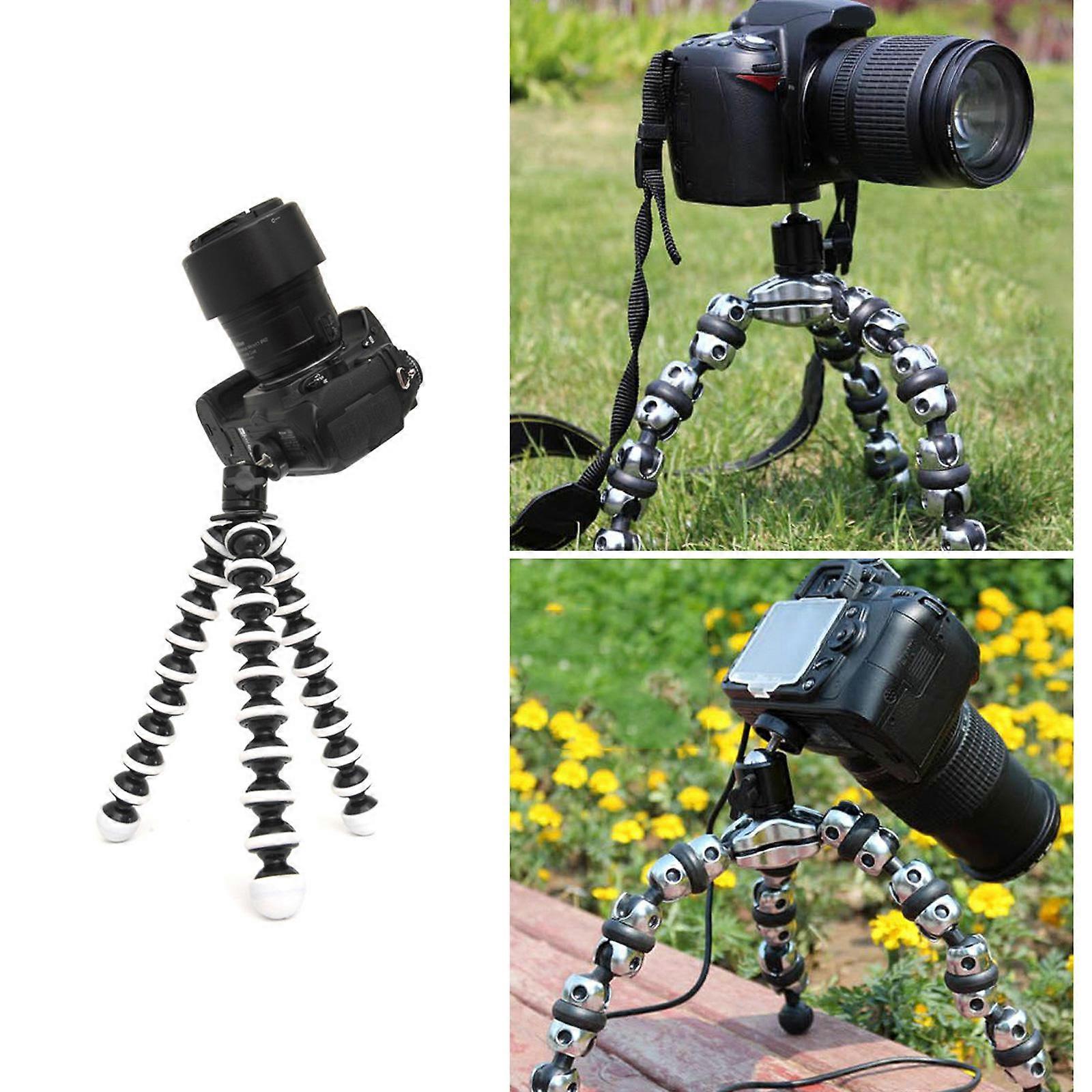 Mini Tripod Head Camcorder Tripod Ball Head 2Pcs Black 360 Degrees