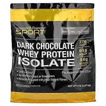 California Gold Nutrition, Sport, vassleproteinisolat, mörk choklad, 2,27 kg