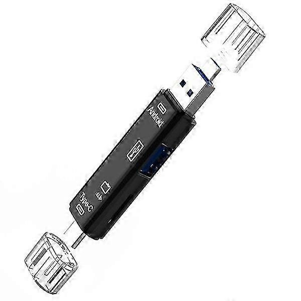 Multifunctional 5 in 1 Type-C OTG Card Reader (Black)