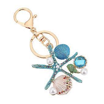 Marine Themed Key Ring with Lobster Clasp - Elegant & Lightweight - for Backpack & Travel Gift